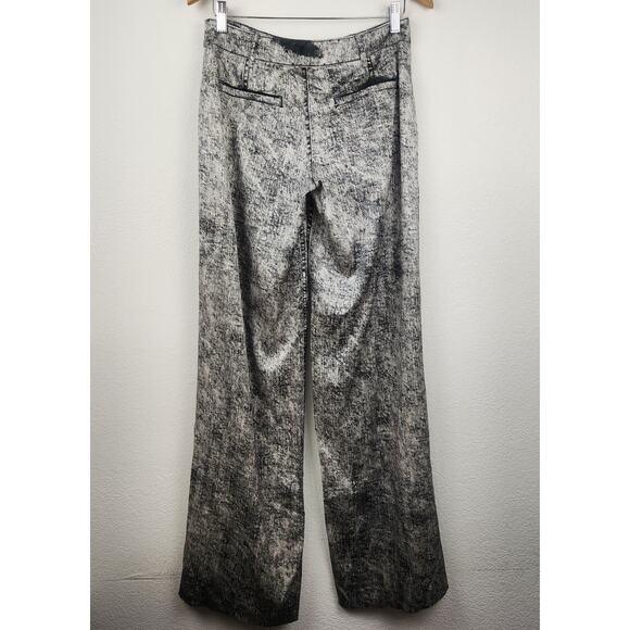 Retrofete Verona Silk Pant in Black Acid Denim Size Small NWT Wide Leg - Picture 5 of 11